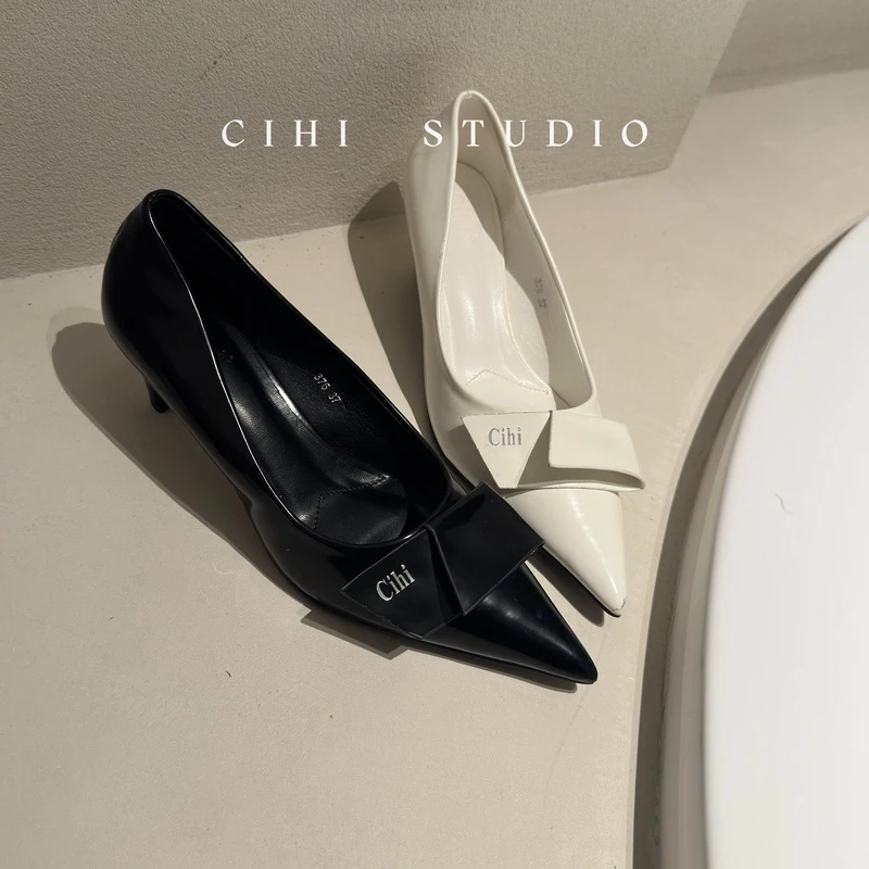 設計/376-如逢花開-时髦小姐姐法式小众尖头設計感单鞋女低跟