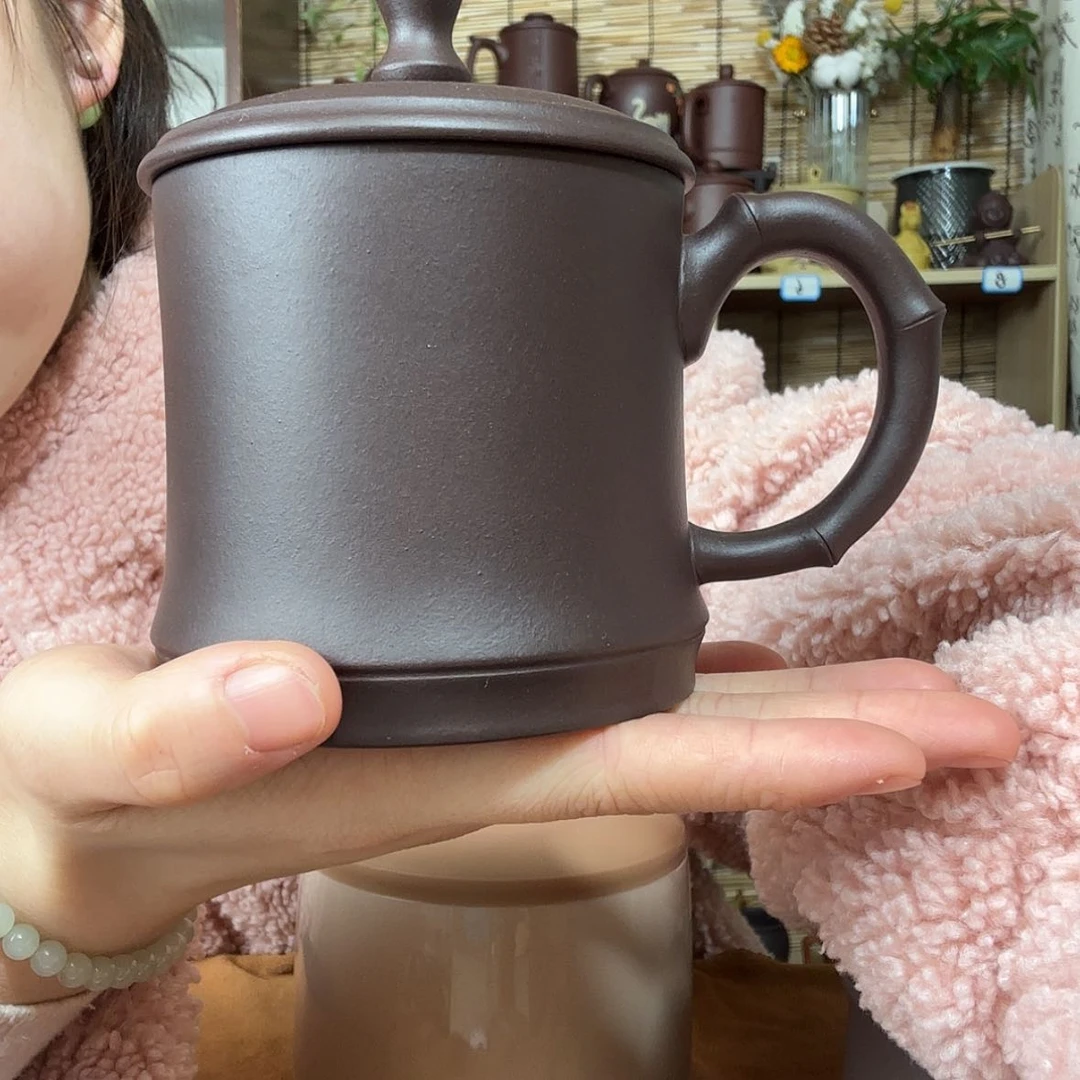 【闪购商品】紫砂茶杯老紫泥小竹节