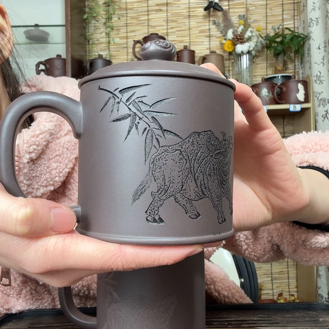 【闪购商品】紫砂茶杯回**丶黑牛