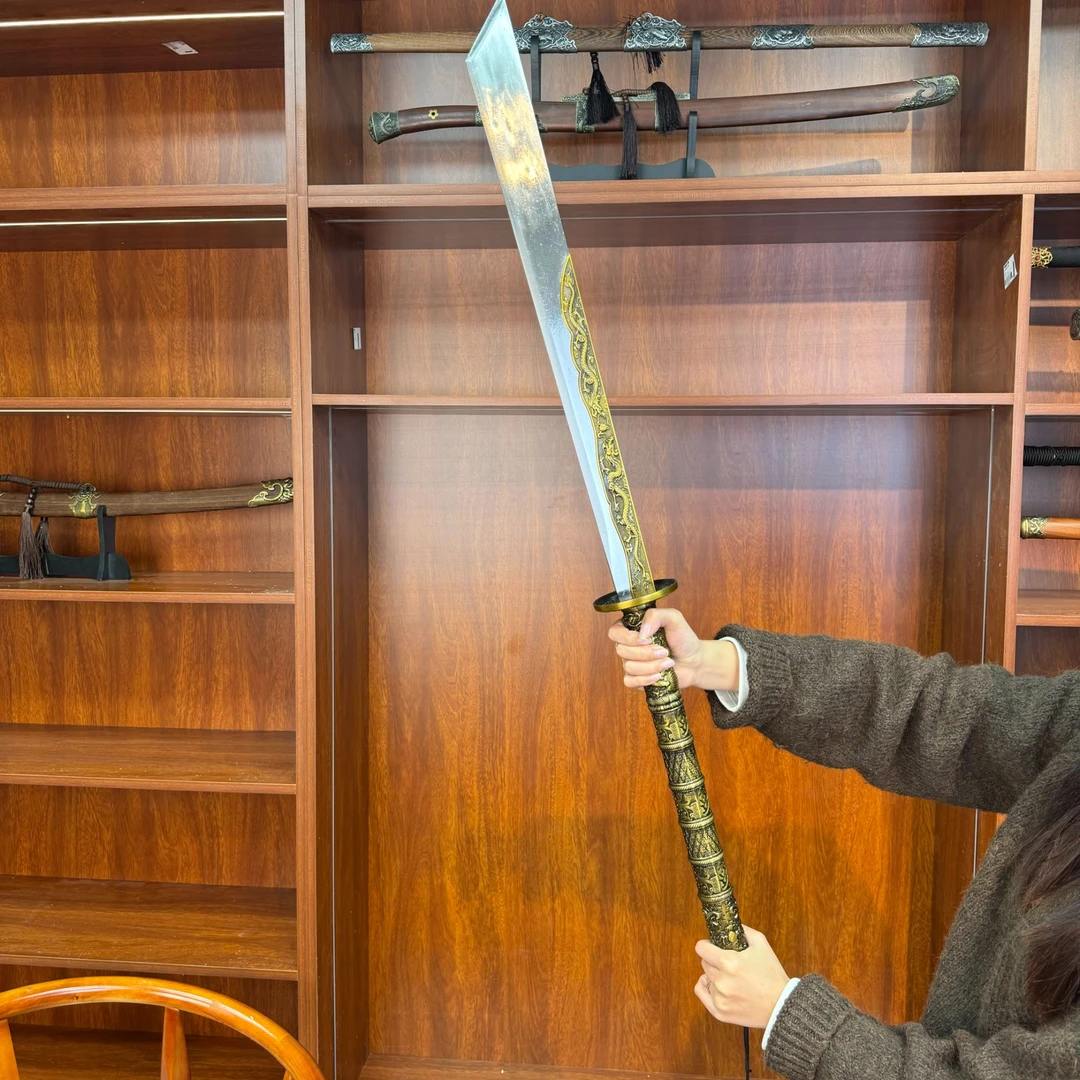 （盘龙唐横刀）一体龙骨盘龙战刀康熙御刀摆件未开刃