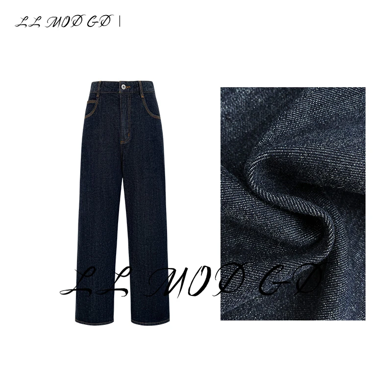LL MOD GD |新款时尚休闲简约潮流百搭直筒牛仔裤LL-240185