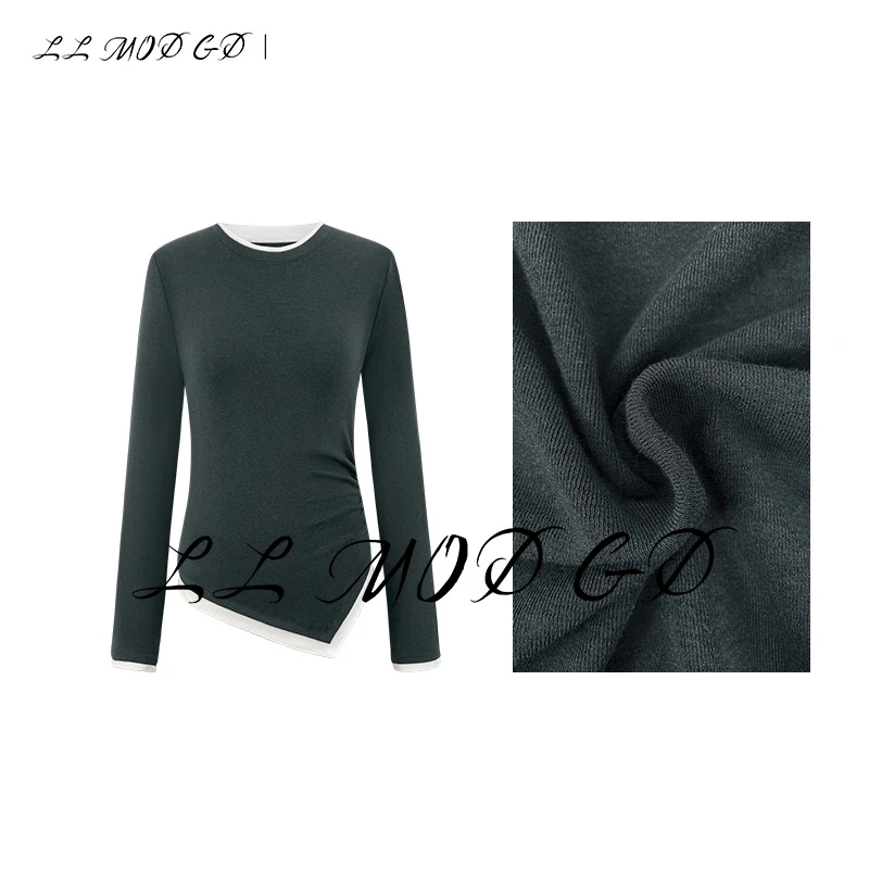 LL MOD GD | 新款圆领经典时尚百搭潮流拼色打底小衫YL-240152