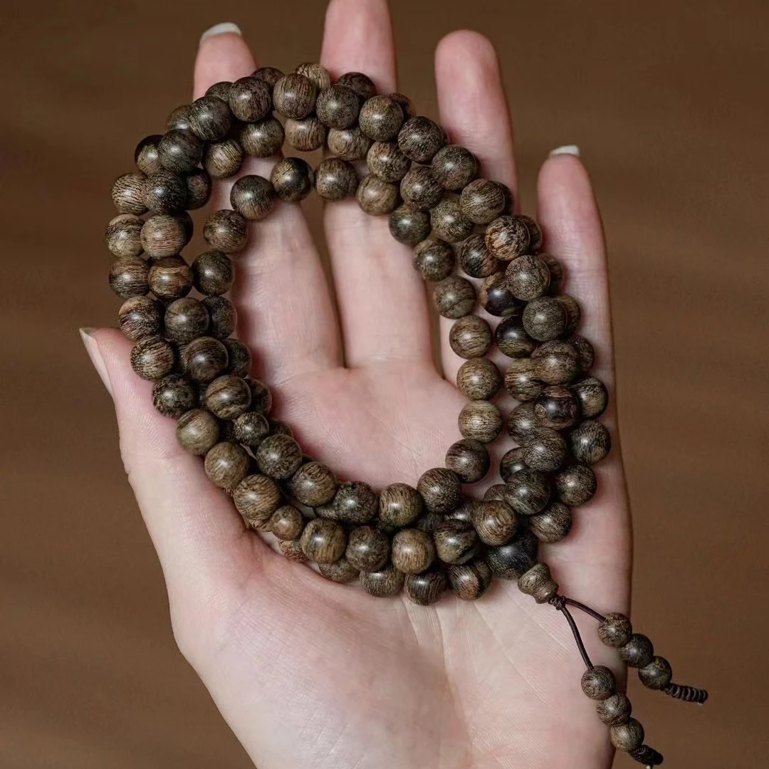 野生越南芽庄棋楠沉香沉水0.8多圈手串