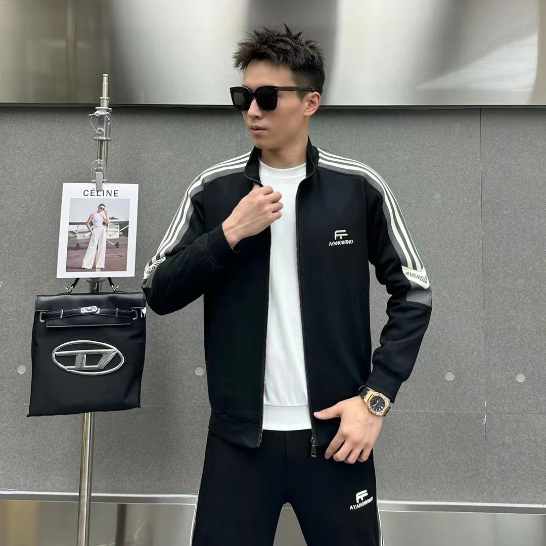 男士新款2023秋季休闲运动百搭男装秋冬季情侣款长袖秋冬季外套