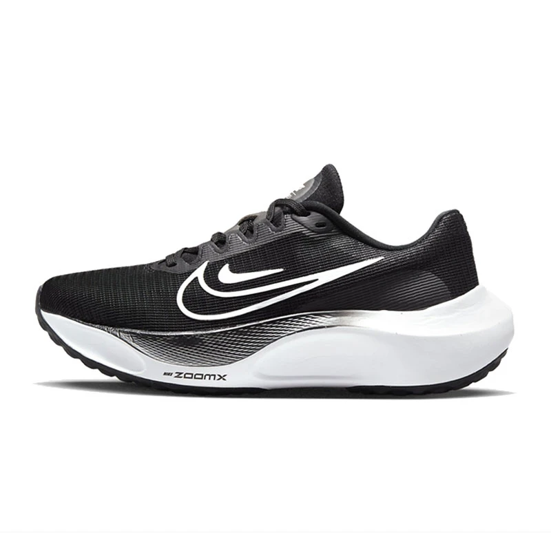 Nike耐克正品女子黑白透气缓震ZOOM FLY5运动跑步鞋DM8974-001