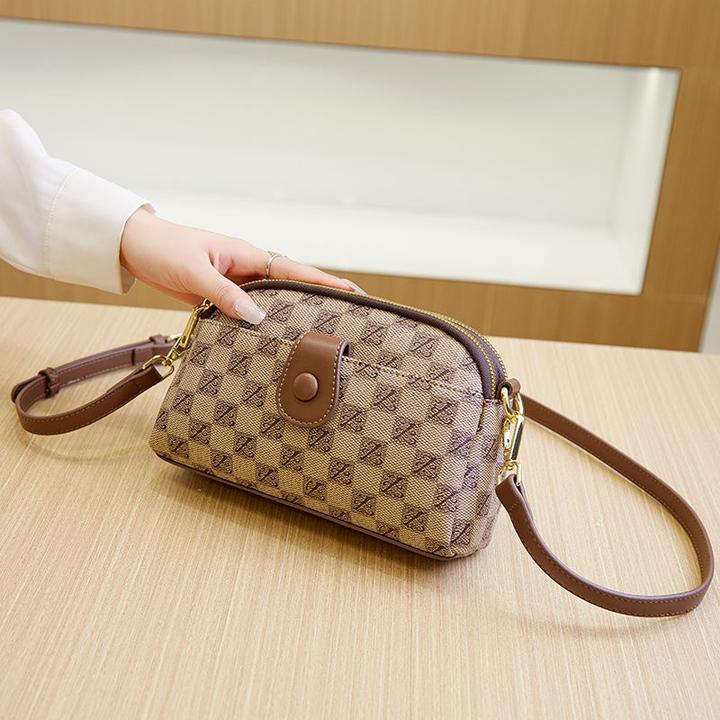 2024夏季新款印花小包包斜跨女士小巧轻便中年包包百搭肩包妈妈包