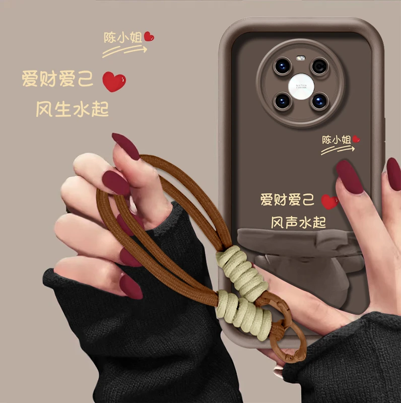 适用于【华为mate40epro】爱财爱己百家姓定制手机壳个性创意防摔女