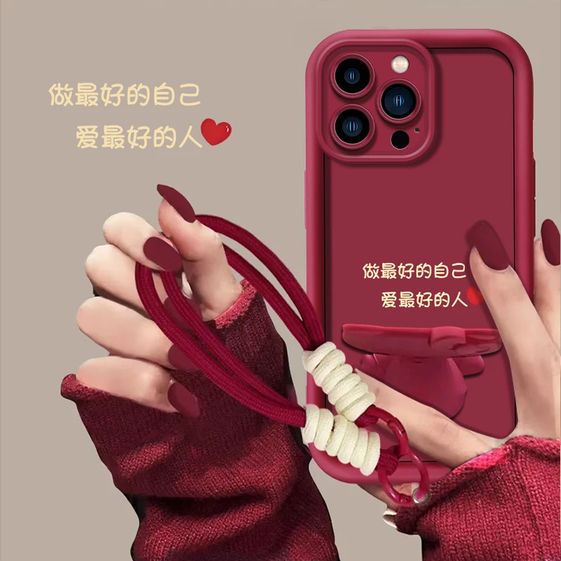 适用于【苹果12promax】做自己可爱猫咪支架手机壳创意全包防摔女款