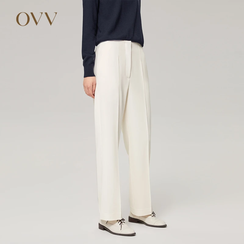 【日本进口三醋酸】OVV秋冬新款女经典通勤休闲裤GKCAJ32102A