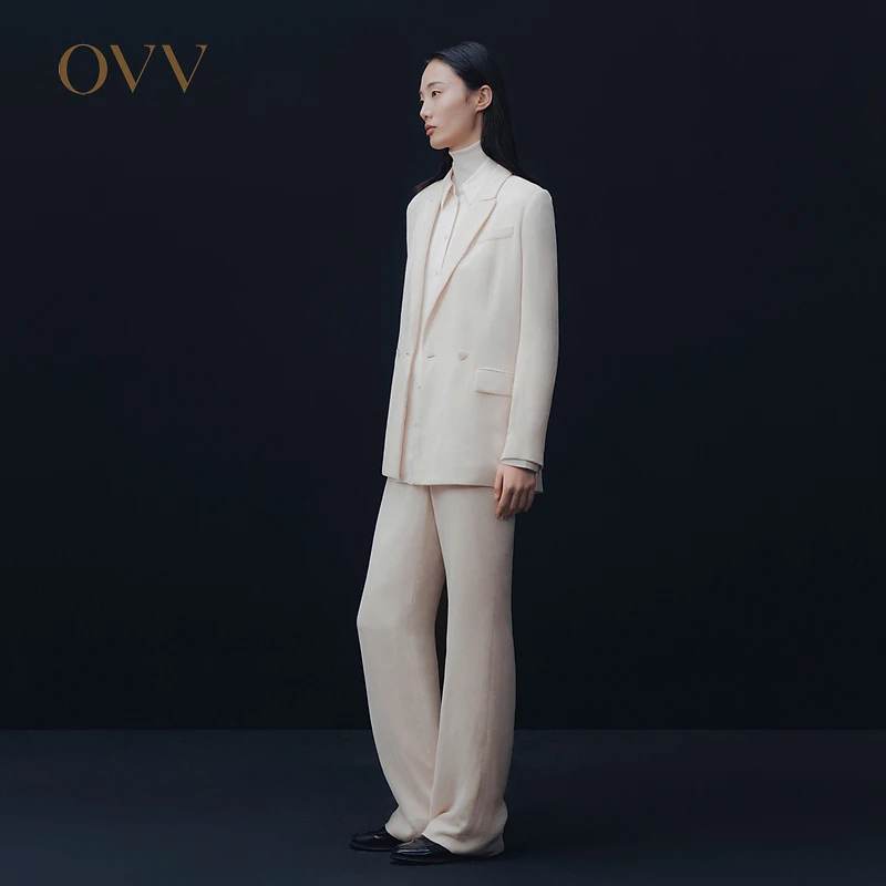 OVV秋冬新款女意大利进口丝绒灯芯绒套装西服外套GTXEJ32103A