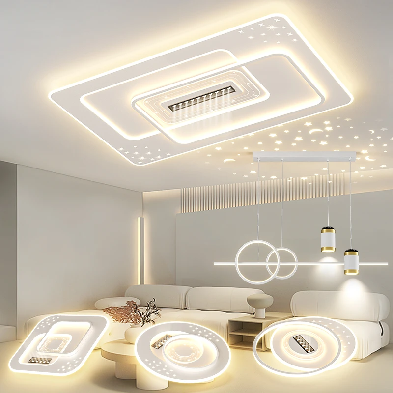 客厅灯现代简约大气家用客厅主灯吸顶灯三室二厅套餐灯具广东中山