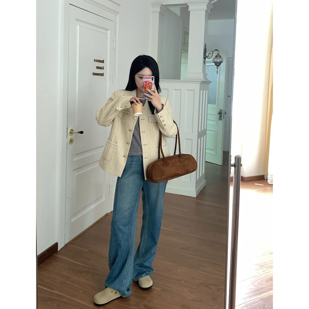 知葵微胖店铺【月光小香】法式复古气质小香风外套女秋季12242D4843