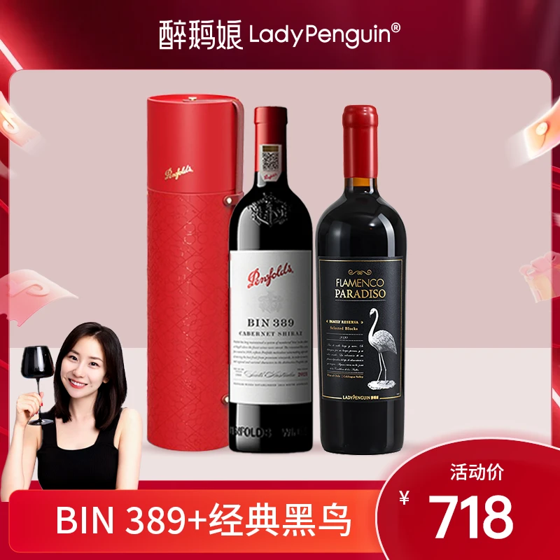 【醉鹅娘】经典黑鸟赤霞珠混酿干红葡萄酒智利商务经典聚会组合