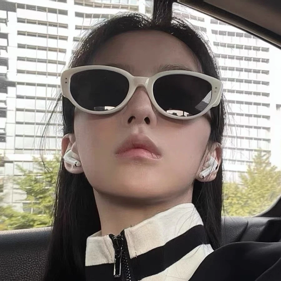 个性美式墨镜女款高级感韩版潮黑白墨镜太阳镜夏日防晒