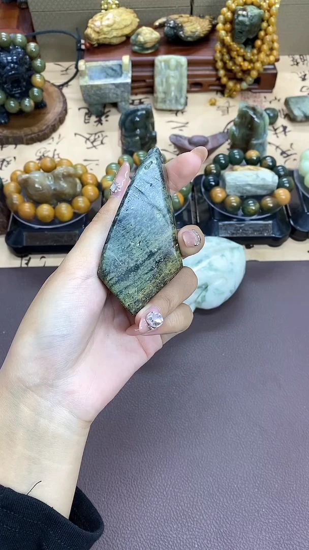 【闪购商品】岫岩河磨玉(透闪石质玉)手把未镶嵌手把