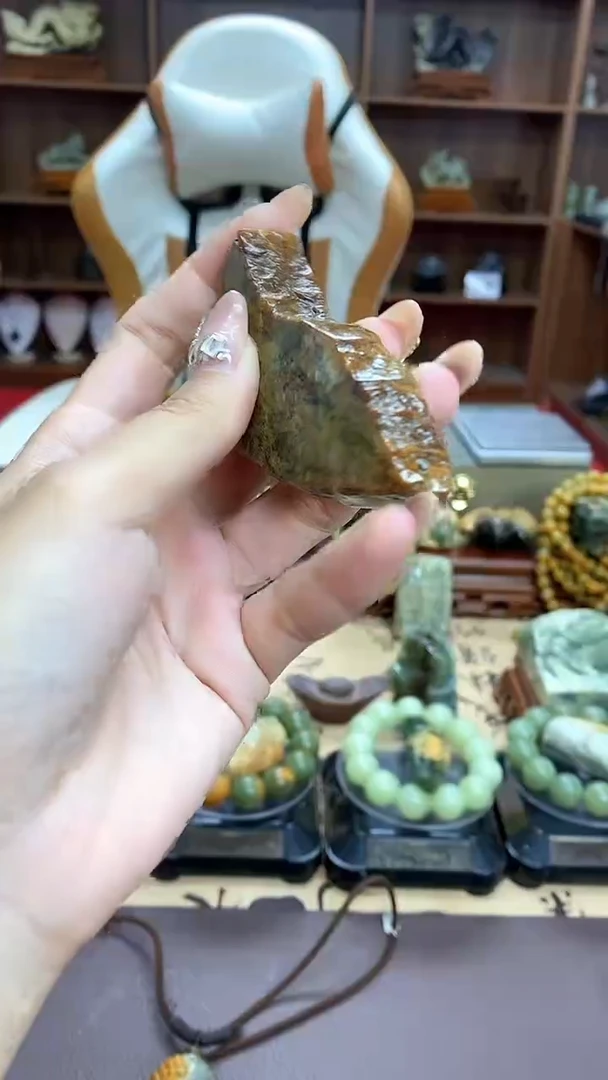 【闪购商品】岫岩河磨玉（透闪石质玉）手把未镶嵌手把