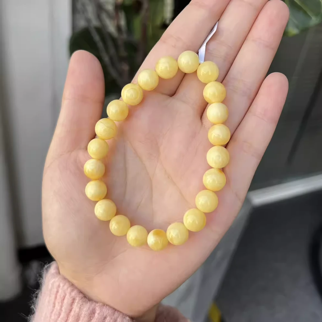 满蜜蜜蜡圆珠单圈手串约8mm