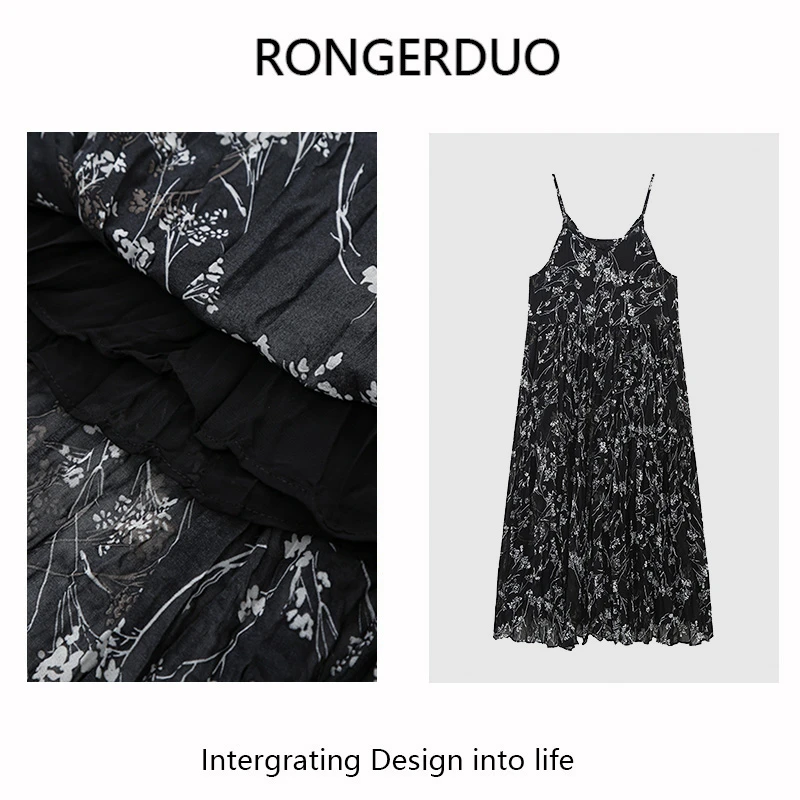 茸耳朵Q22#度假 小个子女装连衣裙法式碎花裙夏季沙滩吊带裙