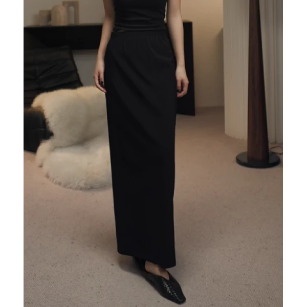 卢尚原创后开叉半裙61950