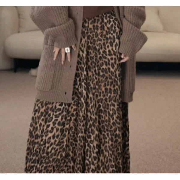 卢尚原创豹纹半裙2908-3