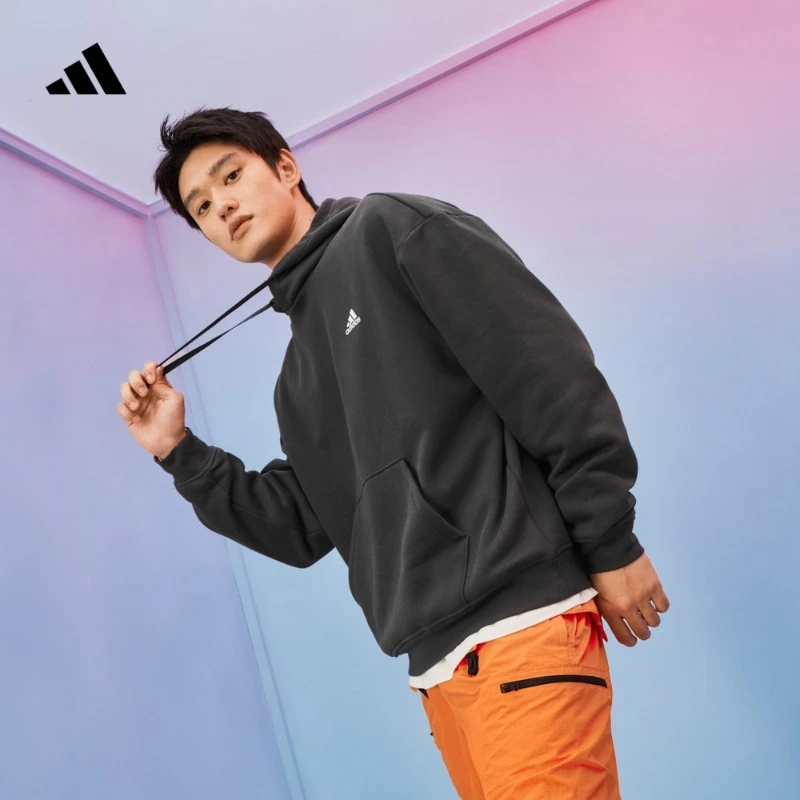 阿迪达斯官方男女款加绒加厚运动休闲百搭连帽卫衣adidas IB2731