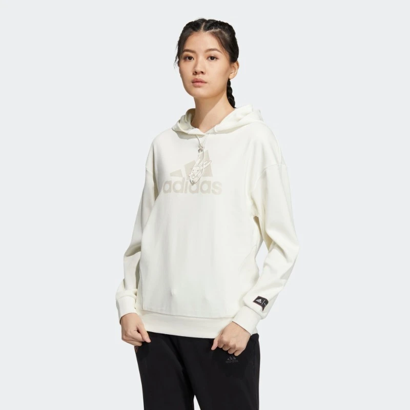 阿迪达斯官方女款轻运动休闲舒适百搭时尚连帽卫衣adidas HZ2994