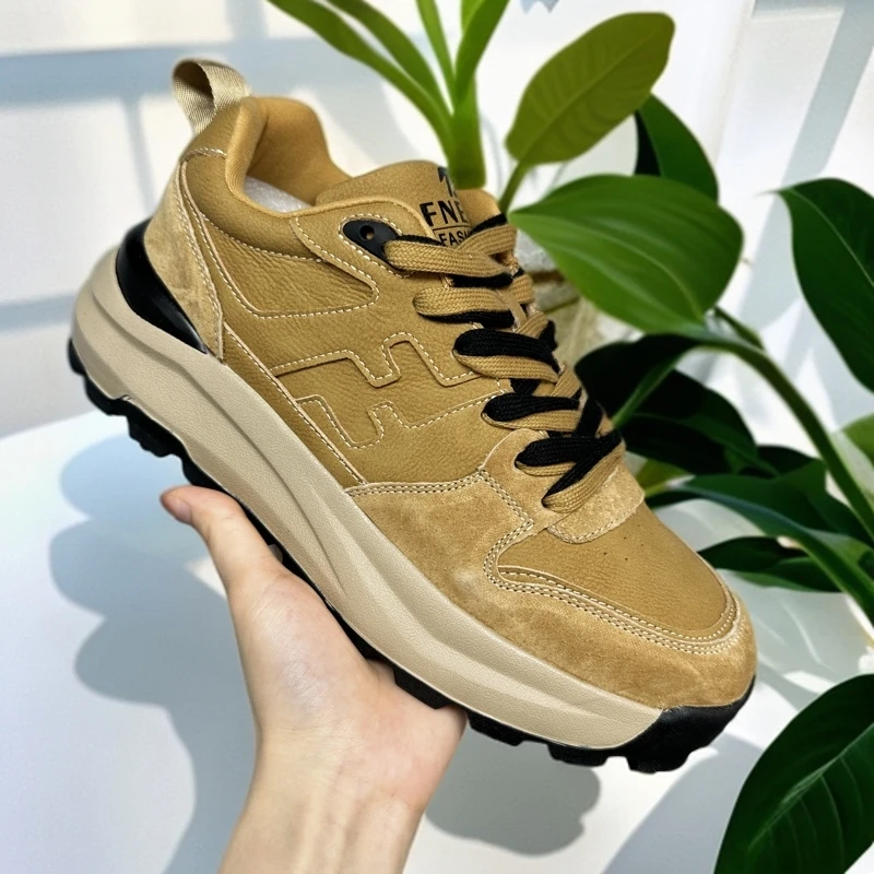 百搭耐磨时尚皮面保暖软底厚底防滑耐磨轻便休闲户外运动鞋88136