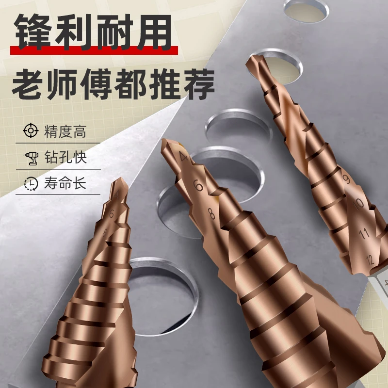 【邵将精选】久铸不锈钢M35含钴宝塔钻(螺旋槽)钻孔神器