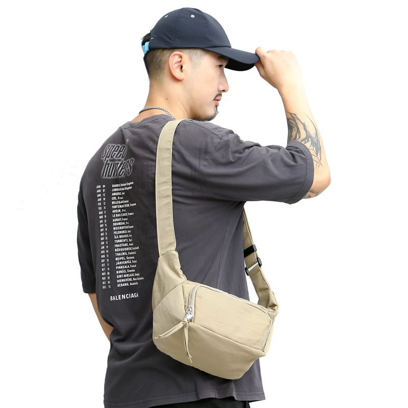 轻便防泼水男士休闲单肩包学生运动随身小包通勤旅行邮差包斜挎包