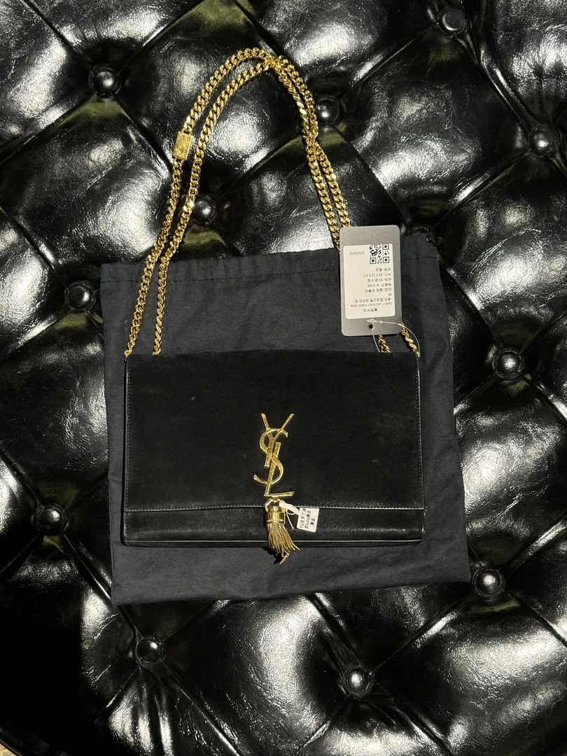 95新 YSL/圣罗兰 复燃精选/麂皮单肩包