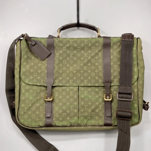 95新 LouisVuitton/路易威登 复燃精选/绿丹宁狩猎包