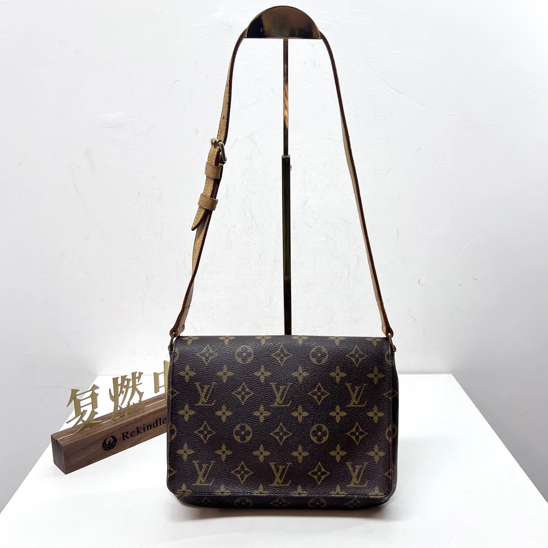 95新 LouisVuitton/路易威登 复燃精选/LV 老花横版王菲包98年