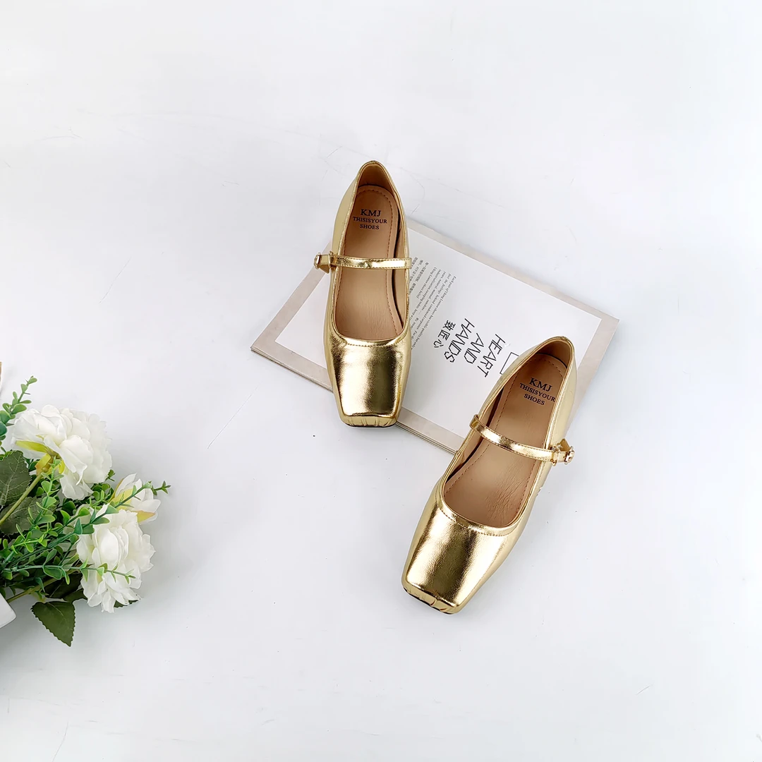 2024秋新款法式小众方头时尚浅口高跟鞋玛丽珍低跟轻奢女单鞋2006