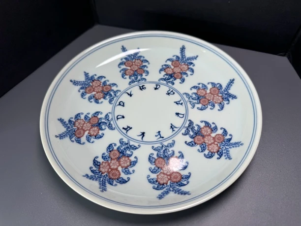 小楼听雨釉下矾红壶承