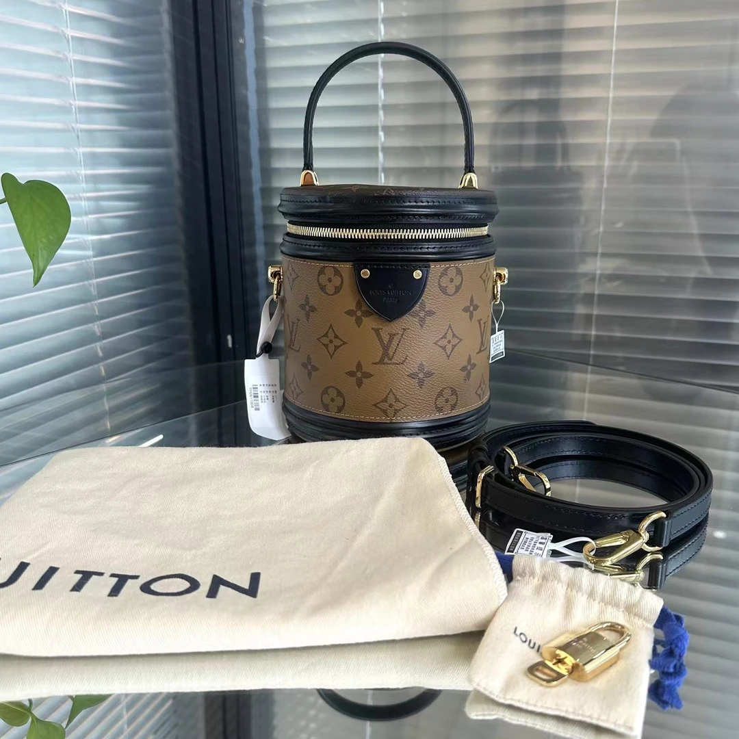 99新 LouisVuitton/路易威登 98LV发财桶/手提包单肩