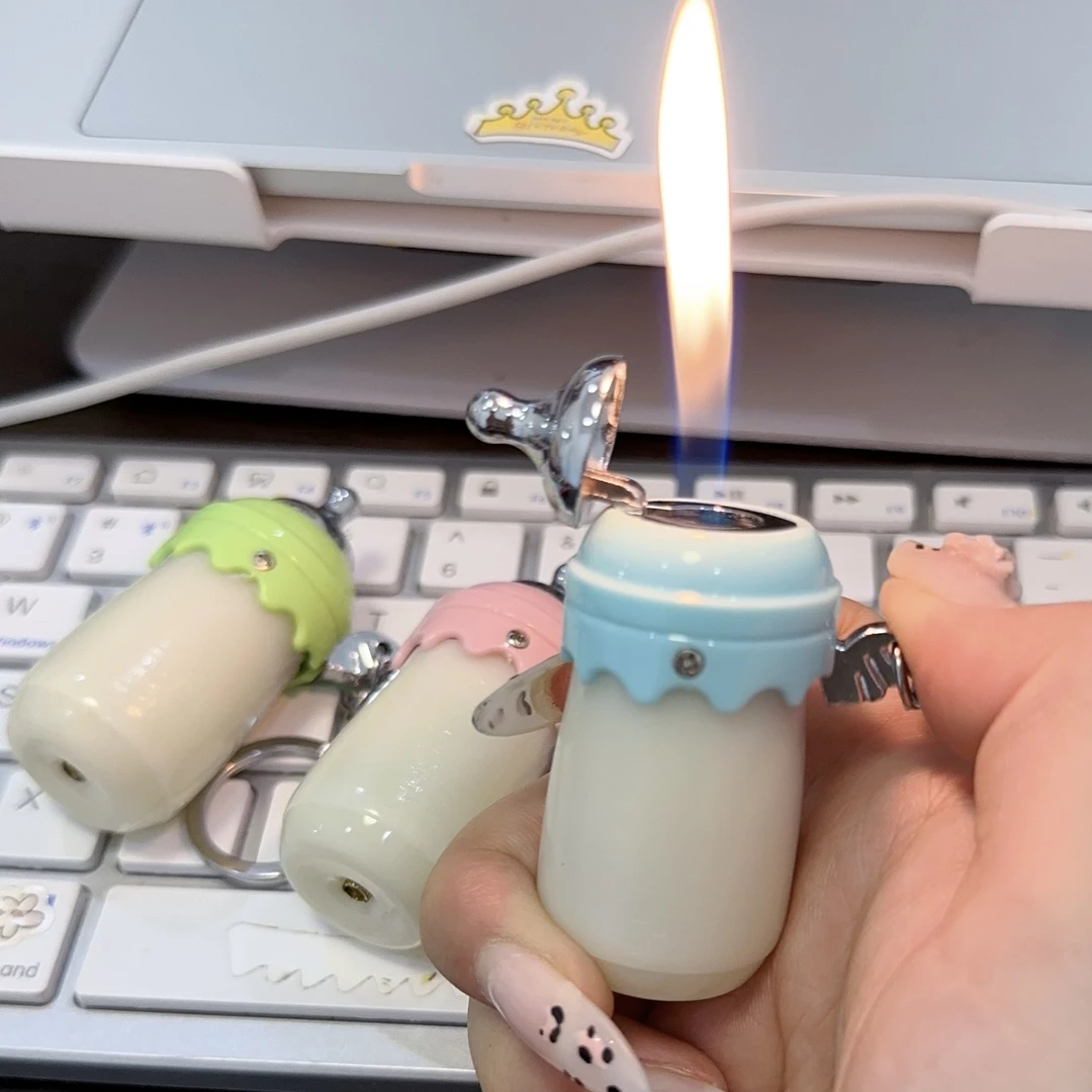 可爱迷你奶瓶创意打火机送女友挂件个性创意便携带女友ins 送闺蜜