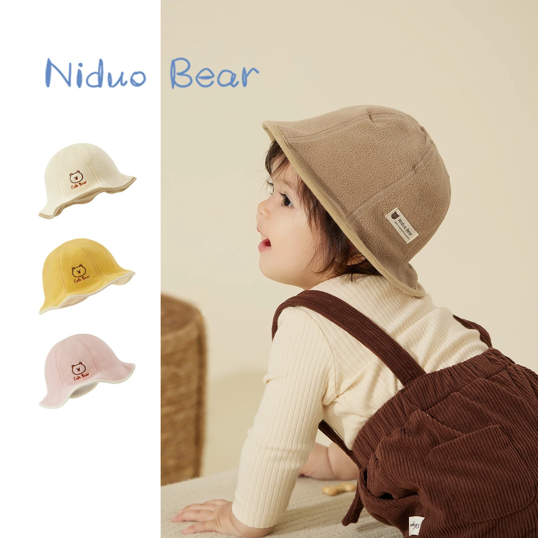 【婴儿毛绒帽】尼多熊男女孩宝宝春秋冬季外出新生婴幼儿童小帽子