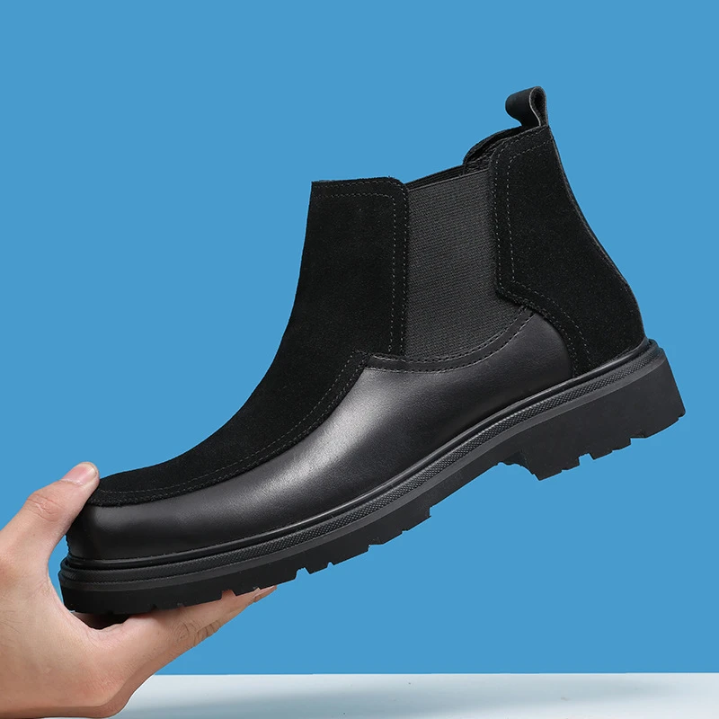 【双11】潮流英伦男士马丁靴时尚百搭软底黑色切尔西靴子