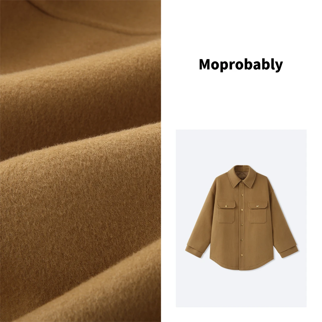Moprobably【福利款】「伦萨吉」老钱风100羊毛衬衫外套L3418032
