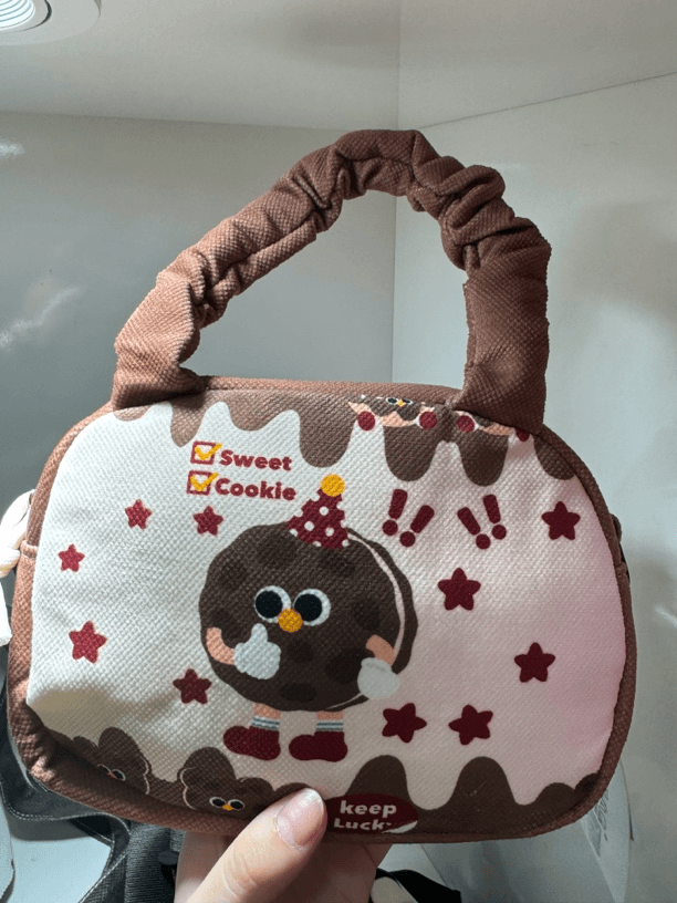 小众设计卡通印花云朵手提斜挎包