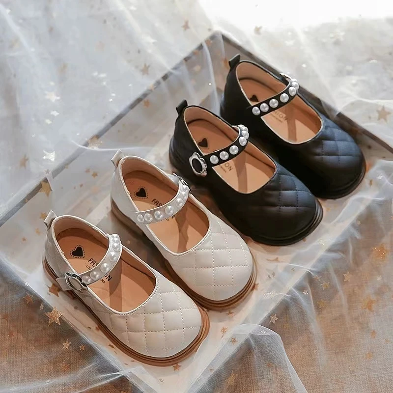 女童公主小皮鞋2024新款春季宝宝单鞋软底英伦风百搭