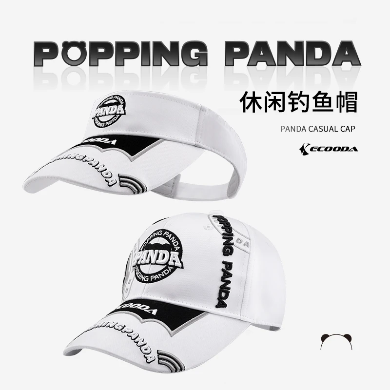 伊酷达PANDA熊猫户外钓鱼帽遮阳帽透气吸汗户外运动休闲帽子时尚