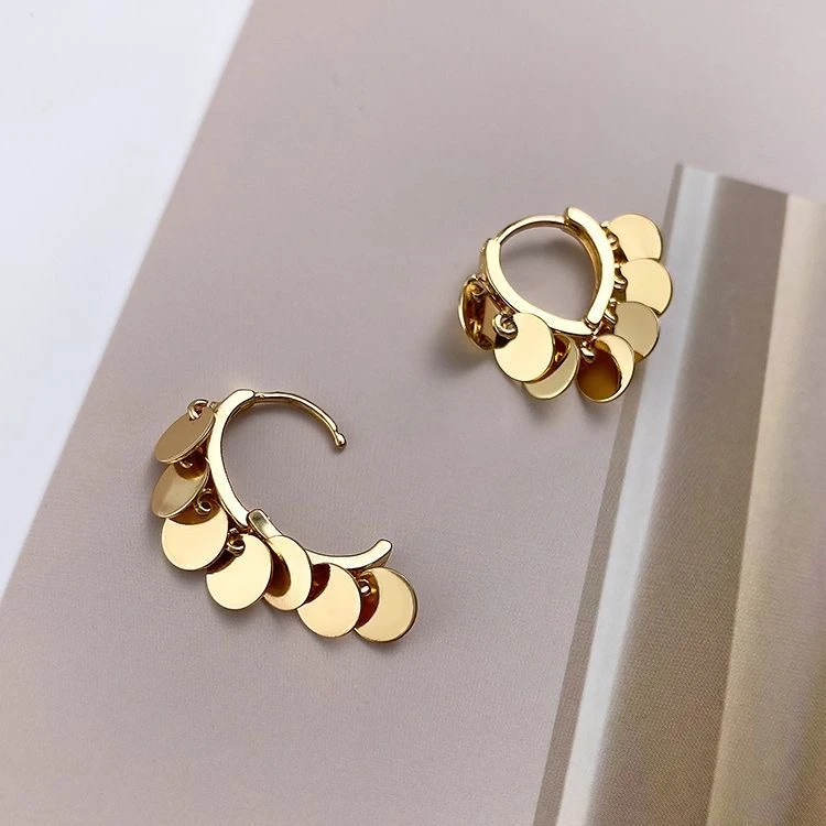 铜合金耳饰 小众长款大气个性精致冷淡风镶钻 KH4028