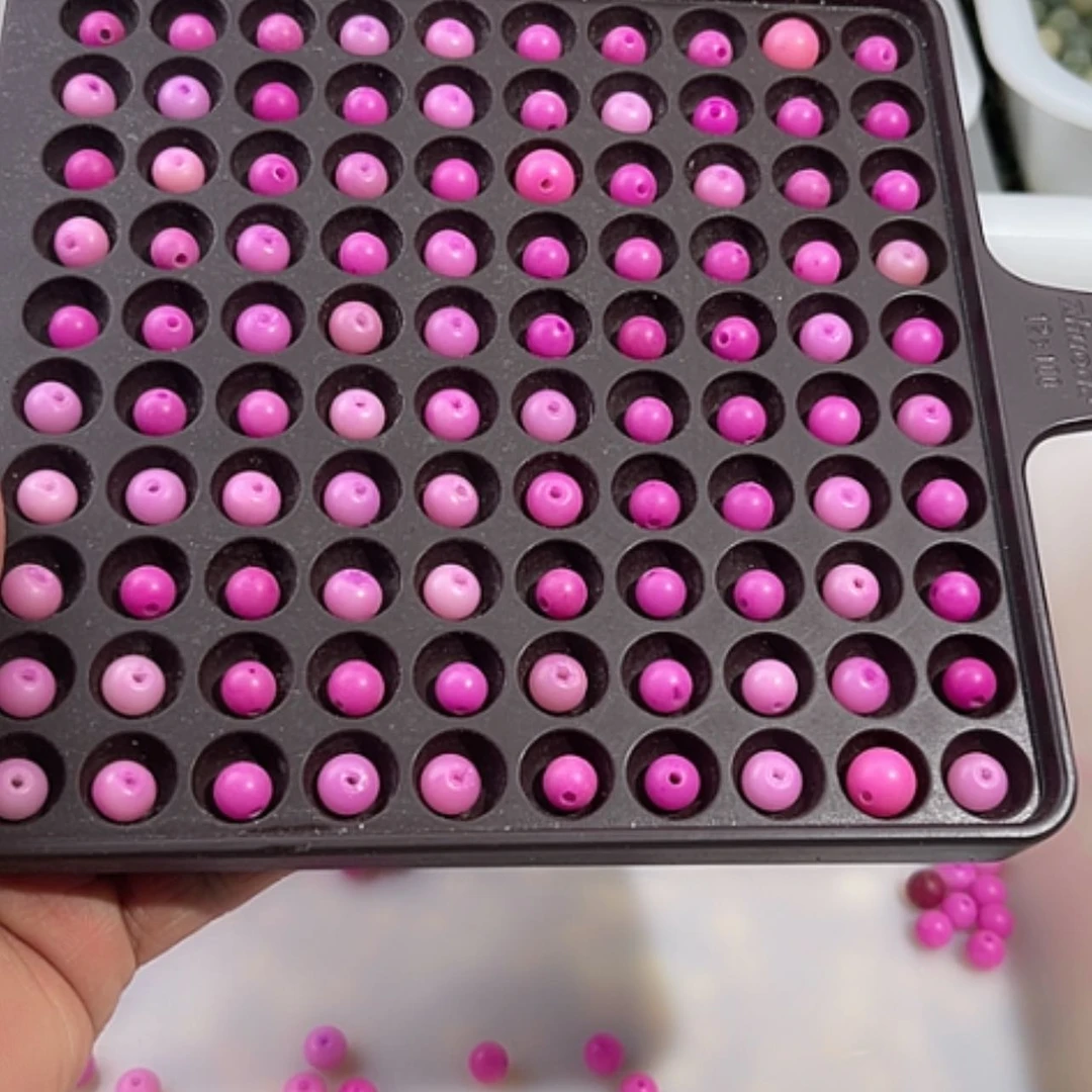 【闪购商品】白玉菩提吊坠瑕疵粉色小珠