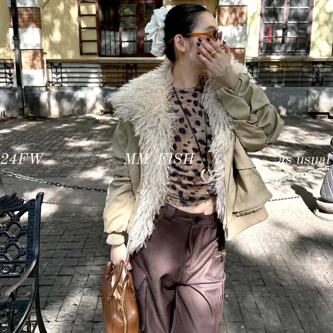 MM FISH（1mtw466#）卷卷毛！厚实夹克外套～（毛毛可以拆）11-30