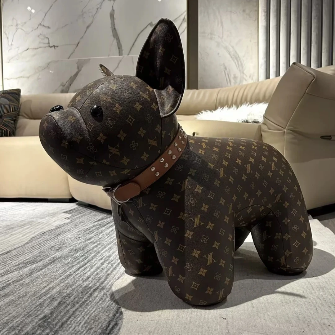 梦乐愉轻奢高级感网红款法斗狗动物凳换鞋凳客厅创意玄关可爱