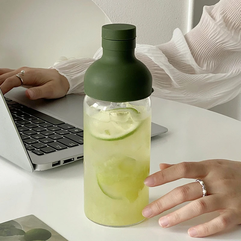 随行杯冷萃杯高硼硅玻璃杯茶水分离杯防摔冷泡杯外带便携式水杯