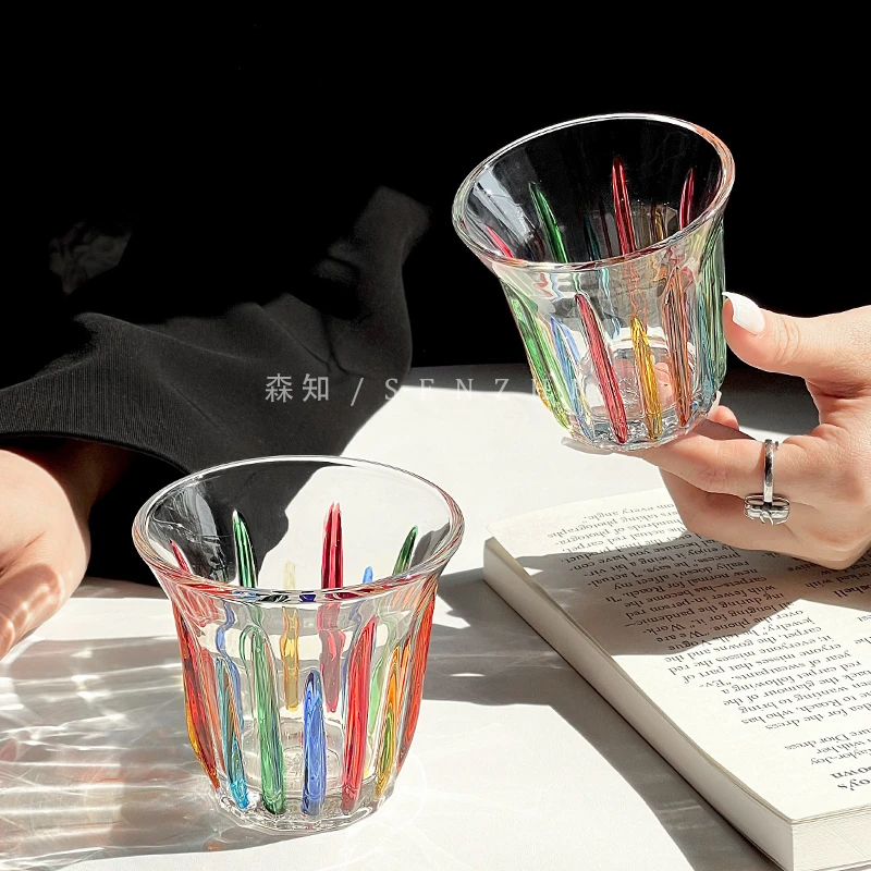 新款dirty家用手绘杯玻璃杯杯子高颜值冰美式拿铁拉花杯澳白杯