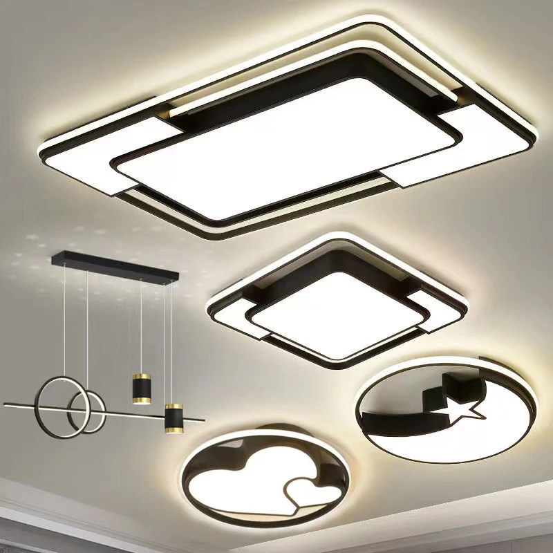 长方形客厅灯吸顶灯现代简约家用led卧室北欧轻奢全屋灯具套餐灯