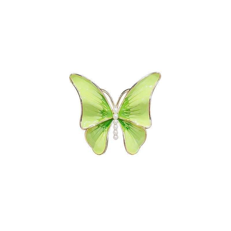 合金胸针 新款轻奢绿色蝴蝶胸针设计感小众西装胸花高档时尚复古